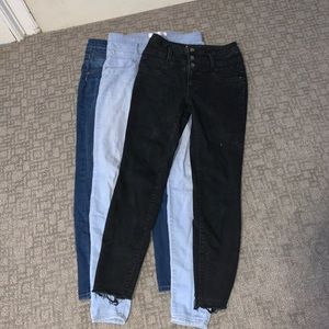 Bundle of 3 high waisted jeans